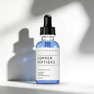 ASTERW WOOD GHK-Cu Peptides Serum, Copper Peptides Serum for Face - Tightening, Repairing, Collagen Boosting - with Hyaluronic Acid - Fragrance-Free 29ml