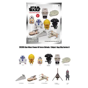 1PC Disney Officially Licensed Star Wars R2-D2 C-3PO or Other Characters Blind Box Keychain PVC Material Mystery Box Keyring Creative Cute Backpack Ornament Party Small Gifts Bag Decoration Key Loss Prevention Pendant