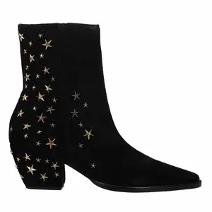 Matisse Womens Caty Pointed Toe Zippered Casual Boots Ankle Mid Heel 2-3" - Black