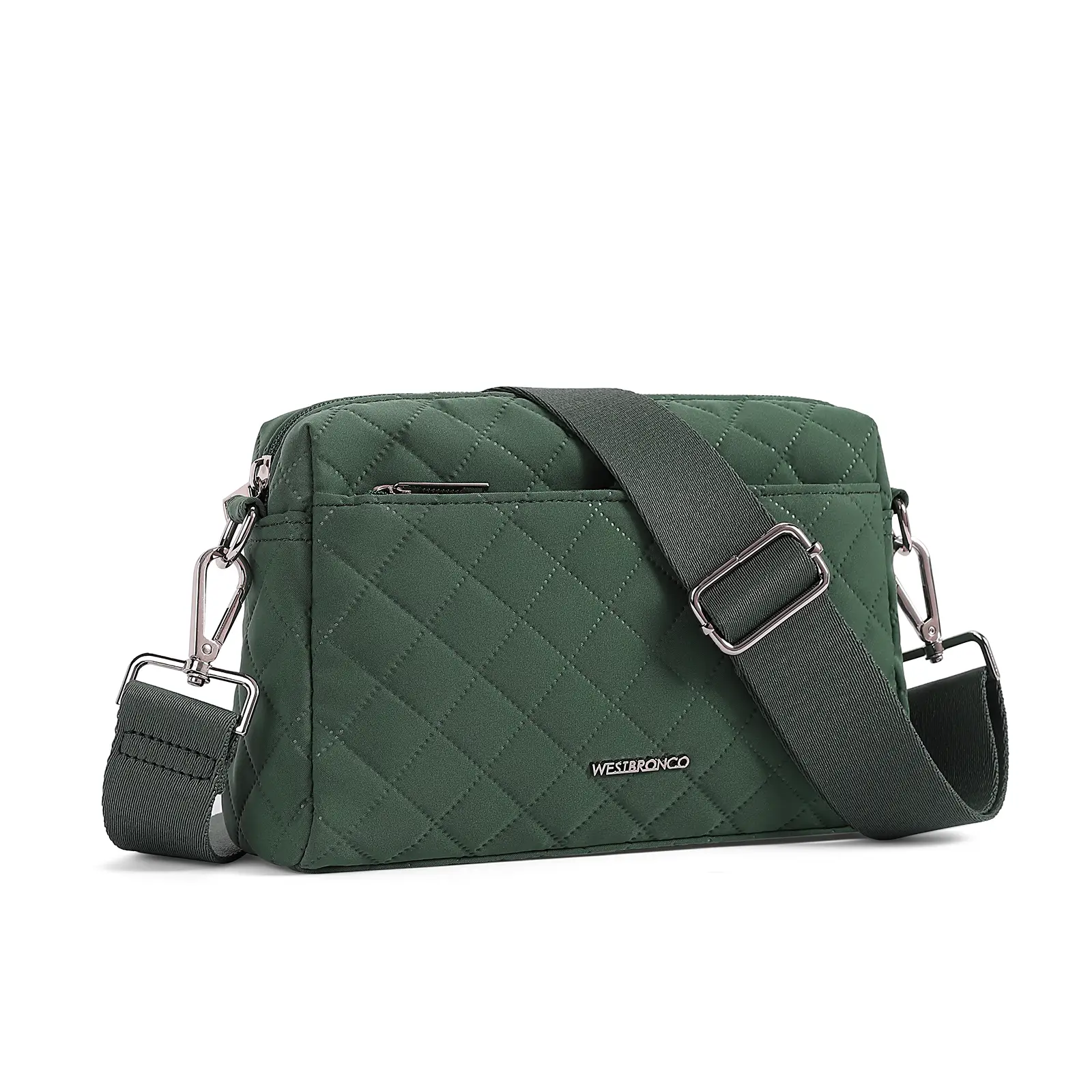 WESTBRONCO Quilted Crossbody Bags for Women Small Crossbody Purse Nylon Lightweight Shoulder Handbags with Adjustable Strap GIFT FOR MOM AUTUMN FASHIO