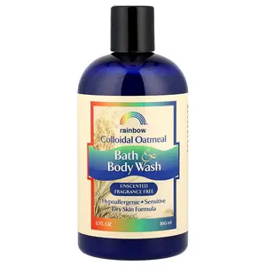Rainbow Research Colloidal Oatmeal Bath & Body Wash, Unscented, 12 fl oz (360 ml)