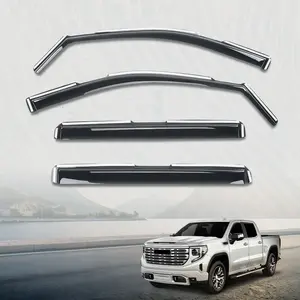 Fit For 2019-2026 GMC Sierra 1500 Crew Cab Rain Guards Window Vent Visors Shade