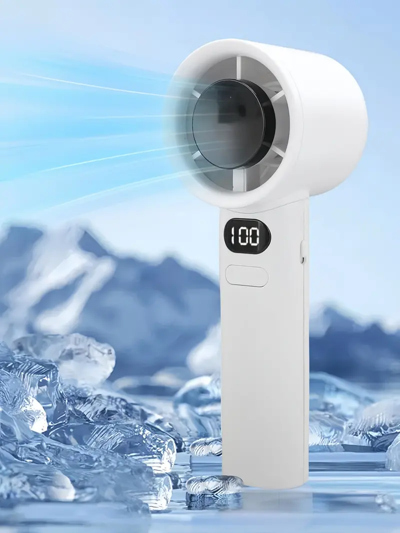 LMMAKE Handheld Portable Fan 120 Infinite Speeds USB Rechargeable with Digital Display Precision Airflow Control for Travel Office Desks Camping & Home Use Multiple Colors