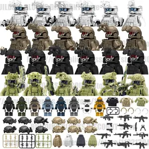 Military Special Forces MOC Building Block SWAT Ghost Commando Figures Police Soldiers Army Gun Weapons Children's Toy Gift B152 Model Kit