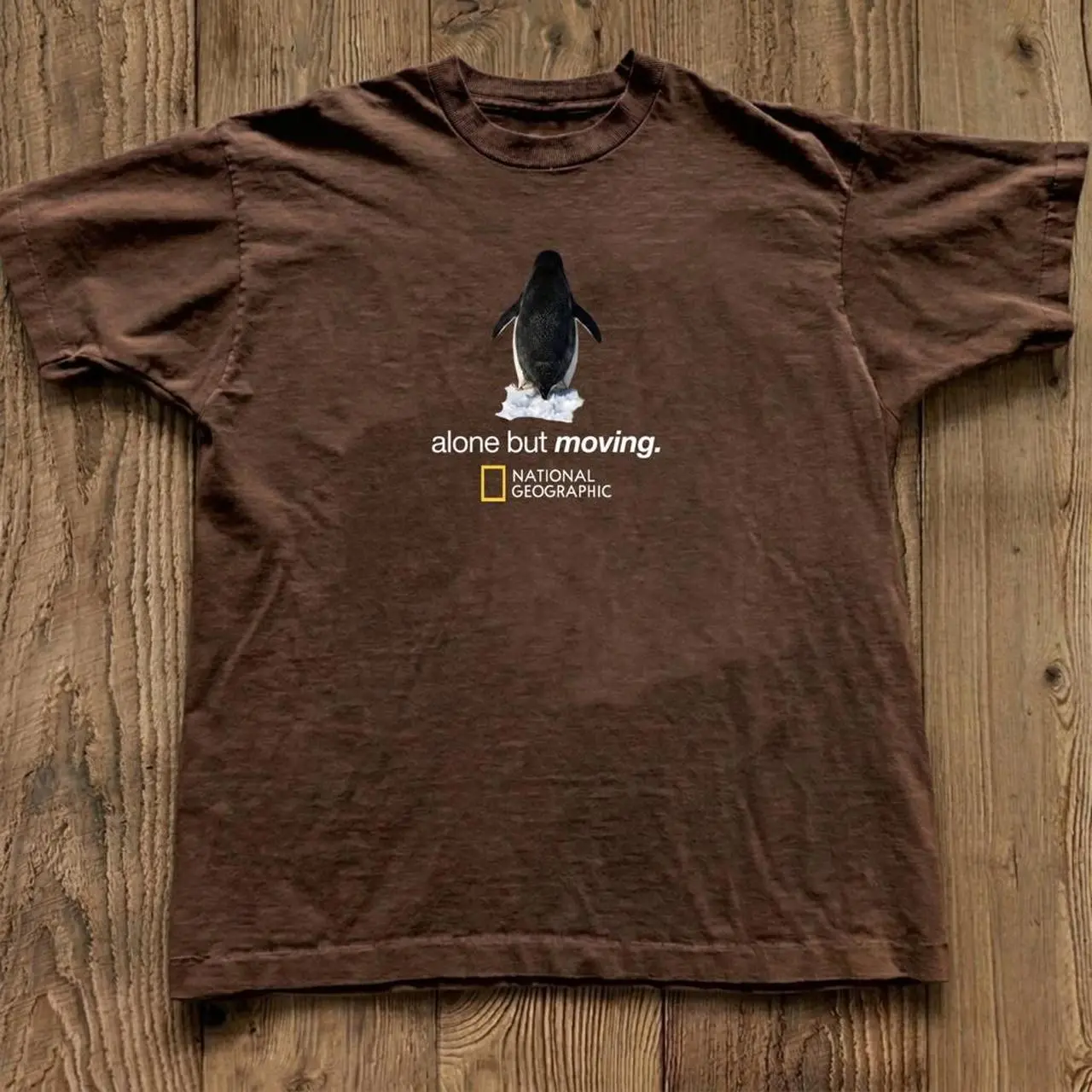 Gildan Men's and Women's T-shirt, Penguin “alone but moving” Graphic Tee, Penguin, Wildlife, Animal Tee, Unisex T-shirt, Gift T-shirt, Y2k Unisex Graphic Tees Gothic Grunge Emo Scene Amity Affliction Style Clothes Menswear Womenswear Streetwear
