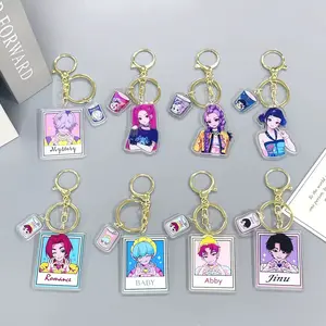 Cute Cartoon Dual-Sided Print Keychain, High Aesthetic Bag Charm, Student Backpack Accessory, Unique Memorial Gift, Small Souvenir
