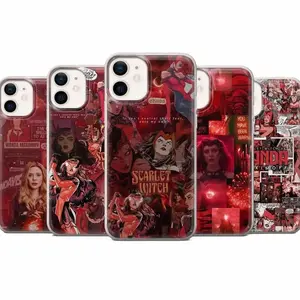 Scarlet Witch Phone Case Gothic Witchcraft Cover for iPhone 17Pro, 16, 15, 14, 13, 12, Samsung S26, S25, S24, S23Fe, A16, A56, Pixel 10, 9A