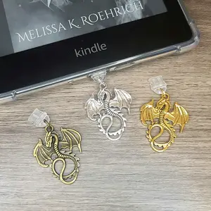 Dragon Kindle, E-reader, Phone Dust Plug/Charms - USB-C compatible