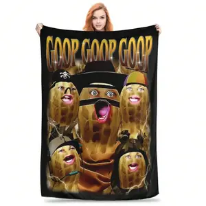 Warm and fun charred peanuts GOOP Bungulato pays tribute to the thin blanket lightweight flannel throw blanket for sofa, bed, travel, camping, living room, office, couch, chair and bed