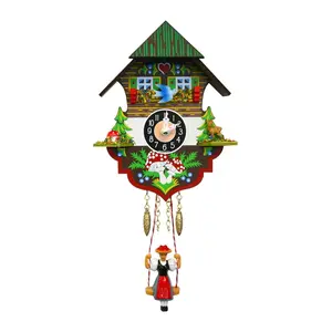 Alexander Taron 0197SQ Engstler Traditional Battery-Operated Clock - Mini Size, Music & Chimes, Switch-Controlled Home Decor for Room Decor