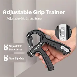 5-60KG, Adjustable Grip Strength Trainer, Non-Slip Hand Claw, Nonslip Grip Desk Accessory, Office Exercise Tool, Counting Wrist Forearm Muscle Building Finger Training