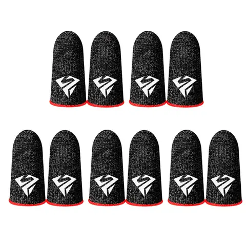 Gaming Finger Sleeves for Mobile, 5 Pairs Sweatproof Silver Fiber Material for Zero Delay, Breathable and Lightweight for Ultimate Control, Gaming Accessories, Gaming Products, Gaming Stuff, Gaming Items