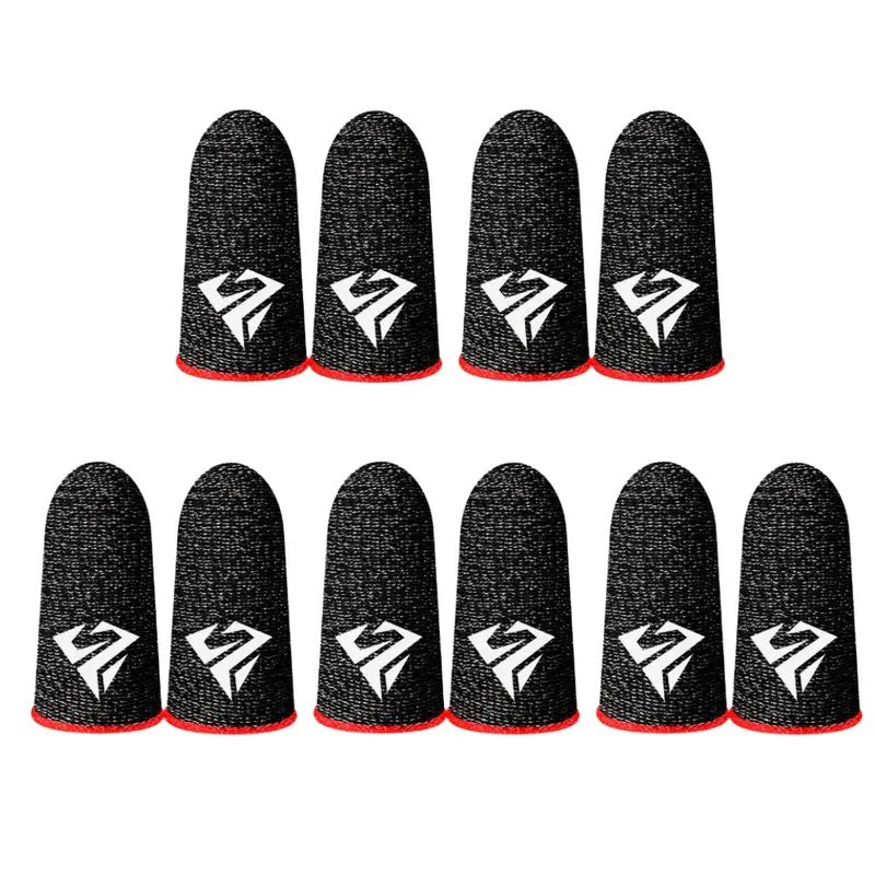 Gaming Finger Sleeves for Mobile, 5 Pairs Sweatproof Silver Fiber Material for Zero Delay, Breathable and Lightweight for Ultimate Control, Gaming Accessories, Gaming Products, Gaming Stuff, Gaming Items