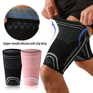 Single Thigh Hamstring Compression Sleeve with Anti-slip Band, Unisex Ergonomic Stretchy Support Brace, Perfect for Running, Basketball, Football, Cycling, Fitness Training Sports Compression Wear