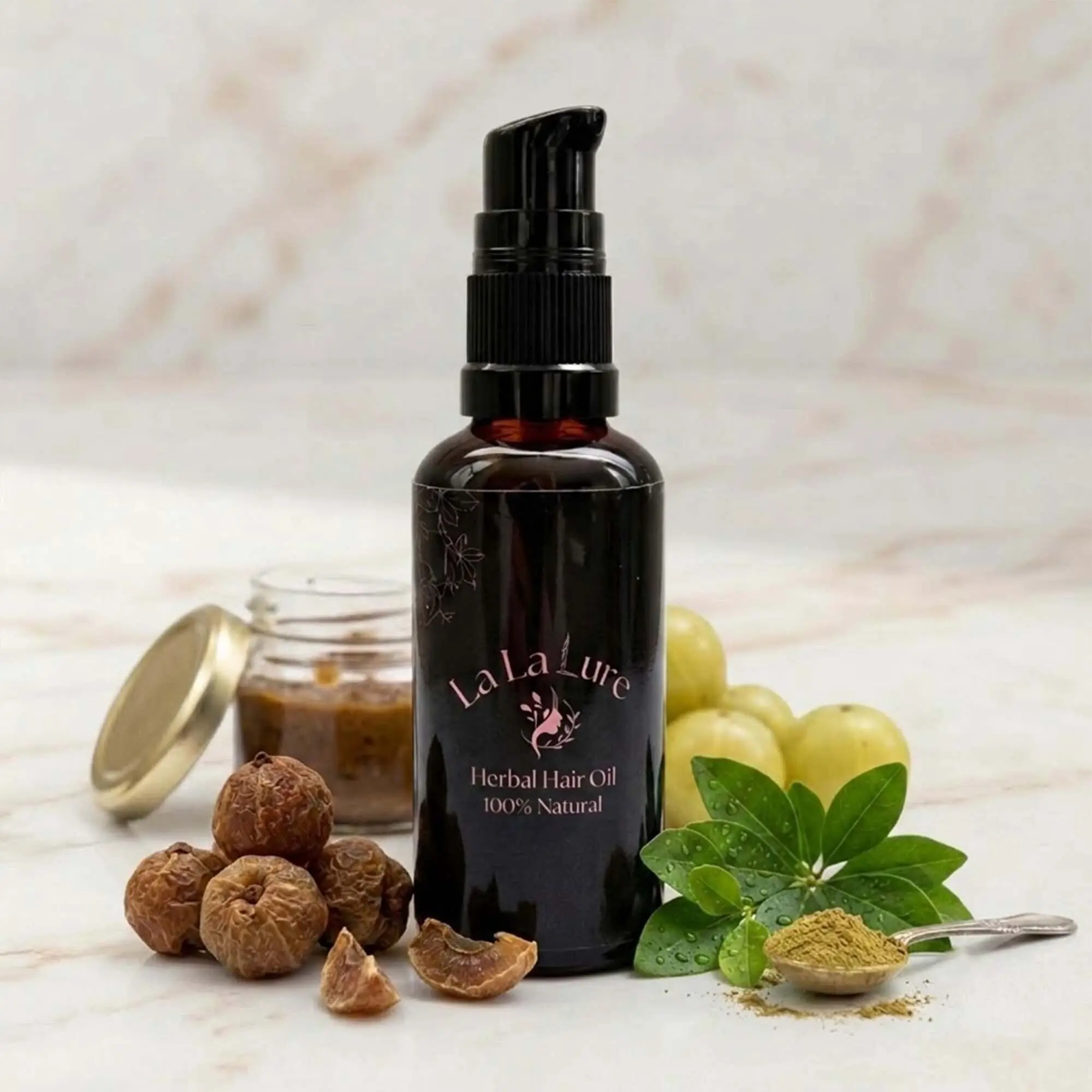 Hibiscus Glow Herbal Hair Oil – Conditioning, Smoothing & Natural Glow