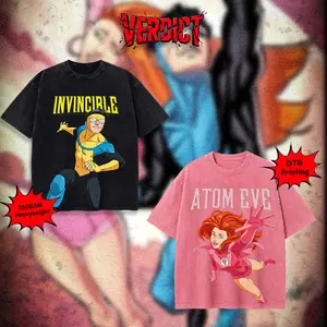 [VERDICT] Invincible and Atom Eve Couple Love - Menswear Gift for movie fans Top Apparel Classic Oversized Seamless Simple Straight Man designer shirts Men's Regular Fit Floral Print Tee