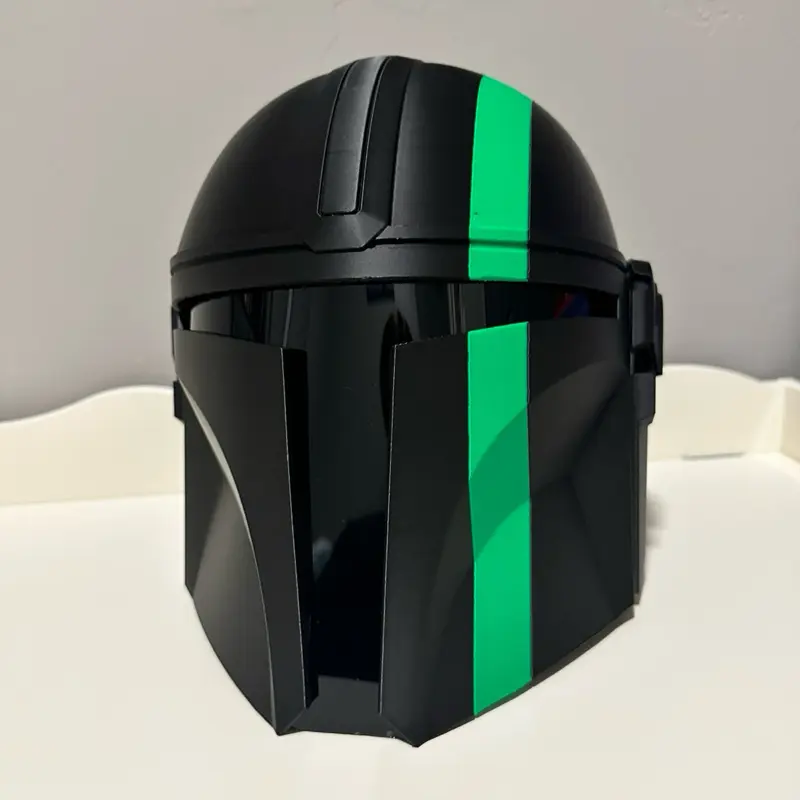 Green Line Mandolorian Helmet Green Line Mandolorian Helmet