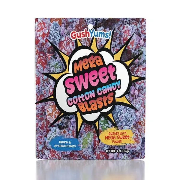 GushYums Mega Sweet Cotton Candy Blasts.