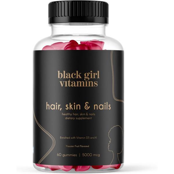 Hair Skin Nails Support Gummies with Biotin 6000 mcg Zinc Vitamin A E Gelatin Free Gluten Free for Healthy Hair Growth Radiant Skin Strong Nails Passion Fruit Flavor Made in USA 60 Count 30 Day Supply