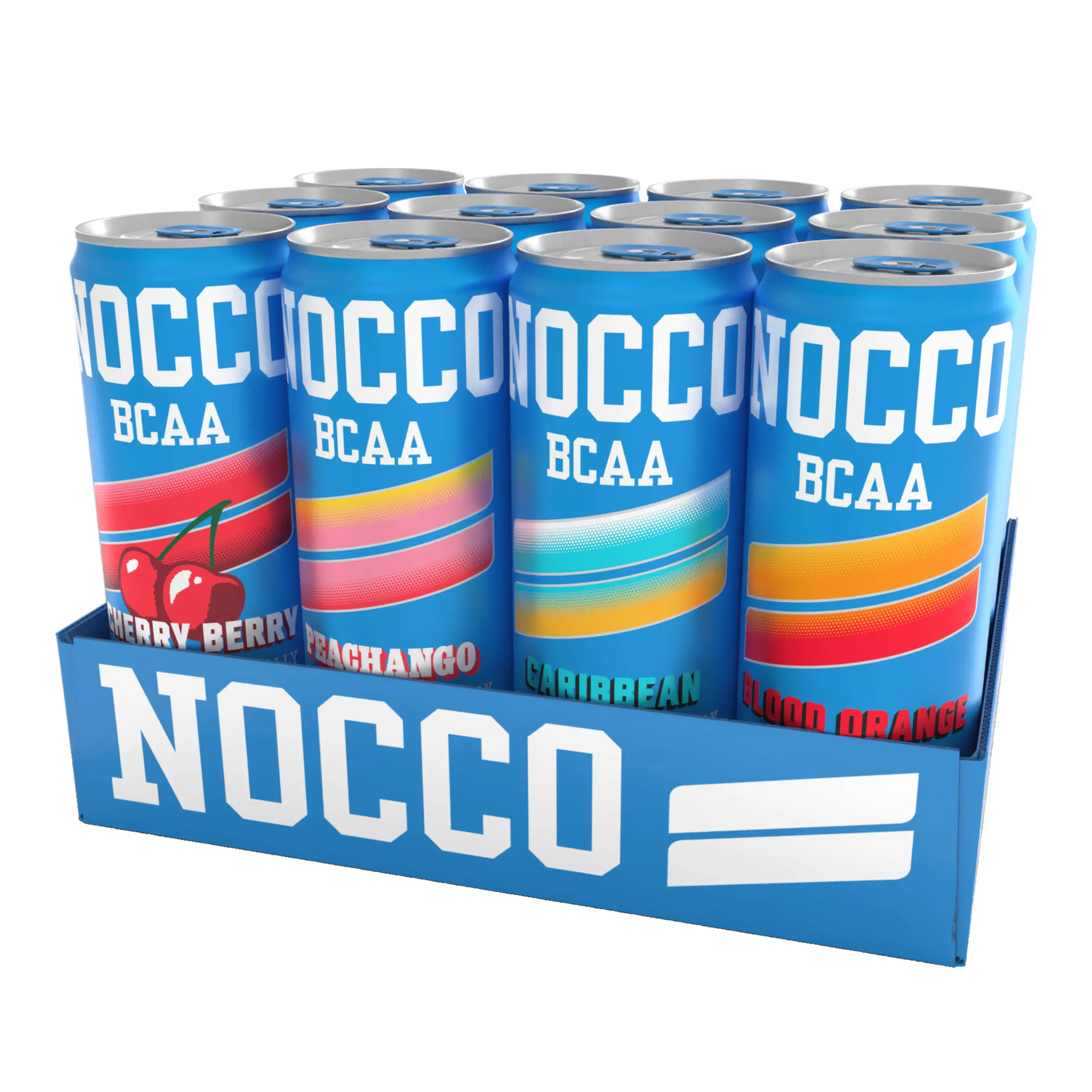 NOCCO BCAA Energy Drink Variety Pack - 12 Fl Oz (Pack of 12) - 200mg Caffeine, 200 mg Caffeine, Sugar Free Energy Drinks - Carbonated, Low Calorie, BC