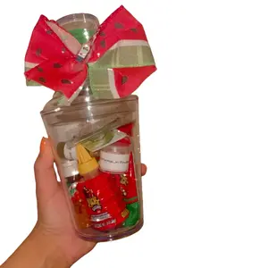 Mexican Candy Margarita cocktail shaker kit. Spicy Jalapeño and Sweet watermelon flavors with chamoy and tajin.