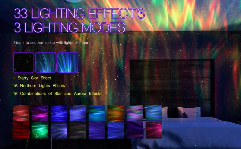 Galaxy Aurora Projector Light | APP-Controlled Rechargeable Star Nebula Projector, Cordless Design, 33 Effects, Bluetooth Speaker & White Noise