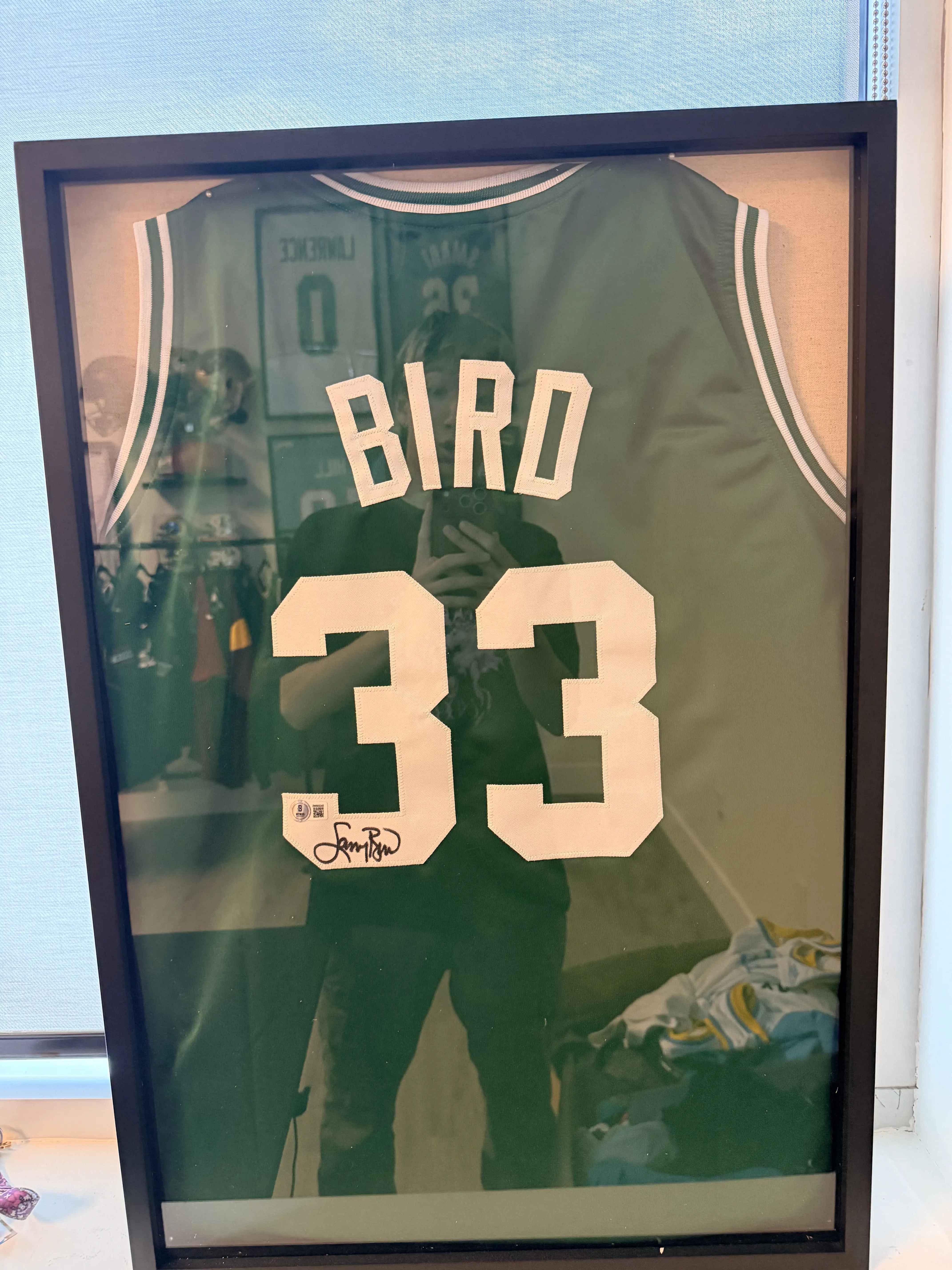 LARRY BIRD SIGNED CUSTOM JERSEY (BECKETT)