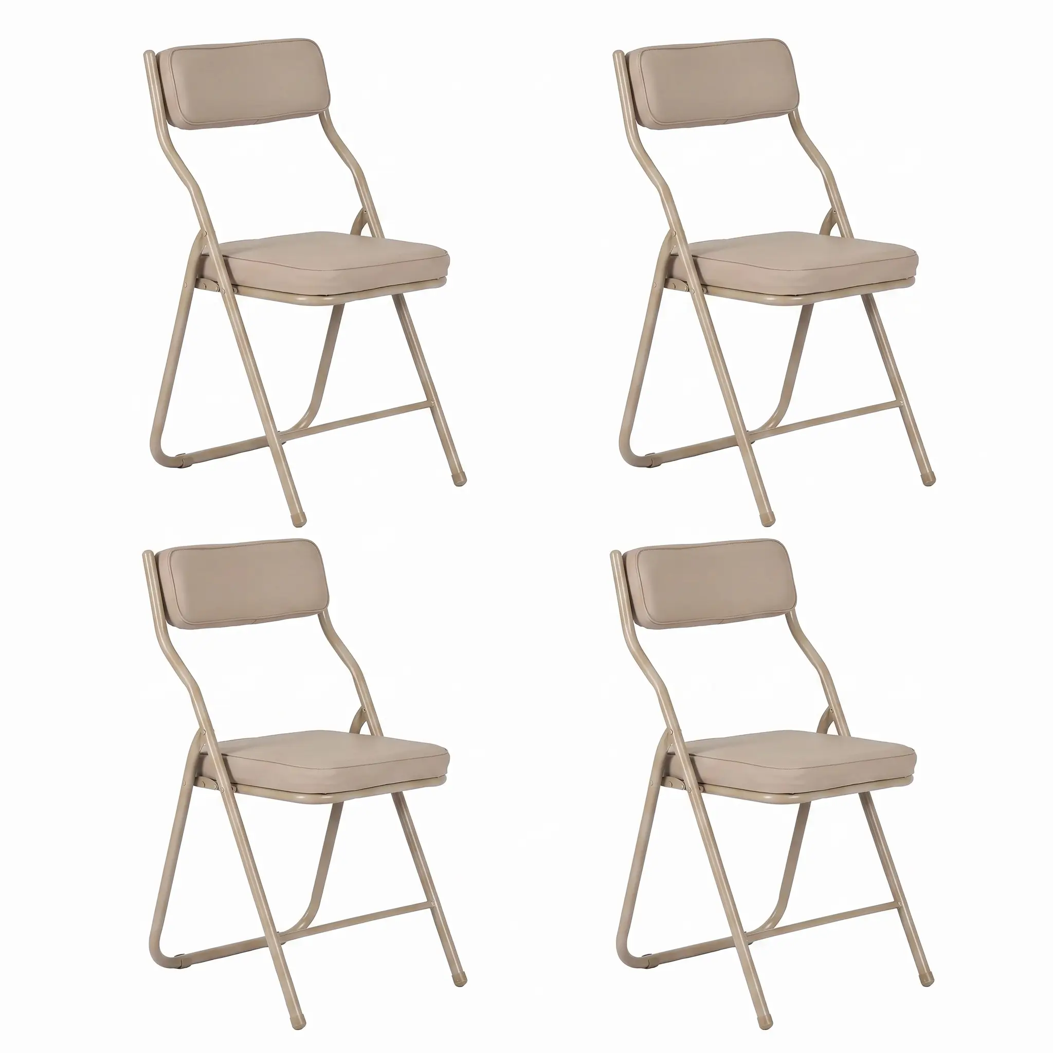 2 Pack Padded Foldable Chairs with Cushioned Seats, Steel Frame, Portable Stackable Foldable Ergonomic Chairs, Portable Stools for Home, Party Use, Foldable Ergonomic Chair