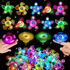 24PCS LED Light Up Fidget Spinner Rings Glow Party Favors Bulk for Kids 4-8 8-12 Summer Goodie Treat Bags Stuffers Pinata Fillers Carnival Prizes Classroom Treasure Box Toys Birthday Return Gifts