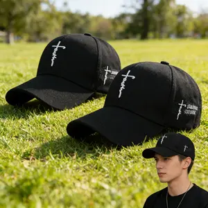 2Pcs Jesus Cross Baseball CapsTrending Coquette Aesthetic Embroidered Christian Hat Adjustable Breathable Sunhat for Summer Outdoor Vacation Daily Wear