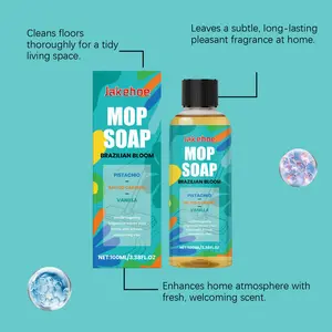 Scented Household Liquid Floor Detergent, 100ml Brazilian Bloom Fragrance Mop Soap Cleaning Gel, Natural Enzyme-Powered Heavy-Duty Stain Remover, Gentle All-Purpose Multi-Material Decontaminant, All-Purpose Cleaner