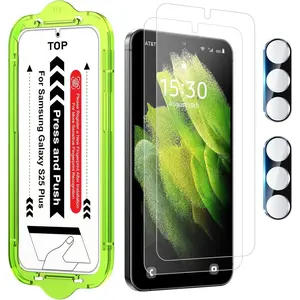 for S25 Plus Anti Reflective Screen Protector, Anti-Glare & Fingerprint Unlock Compatible, Matte PET Film [Non-Glass], Auto-alignment Frame, Anti-Fingerprint, Smooth as Silk, 2+2 Pack