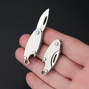 Mini Folding Knife Stainless Steel Edc Tool, Daily Cutting Keychain Accessory, Durable Pocket Knife for Everyday Use Emergency Tool