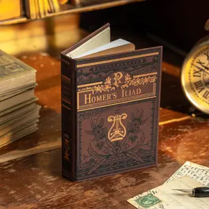 Iliad by Homer Passport Book Wallet - Includes Pen, Kraft Notebook, Passport, Cash & Receipts - 10 cm x 14.5 cm, Traveling & Writing Essential