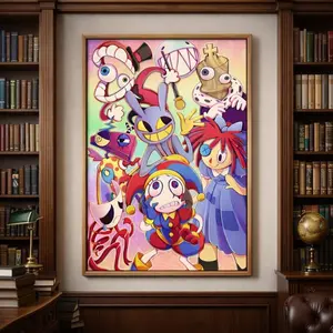 The Amazing Digital Circus Unframe Poster, Pomni And Friends Poster, Wall Art Decoration, Gift For Fan