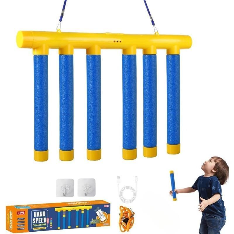 On-the-Go Reflex Training Game - 3-Speed RC Drop Sticks Toy for Travel & Home