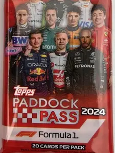 1 (ONE) PACK - 2024 Topps Paddock Pass Formula 1 F1 Jumbo Value ***MUST BE OPENED LIVE
