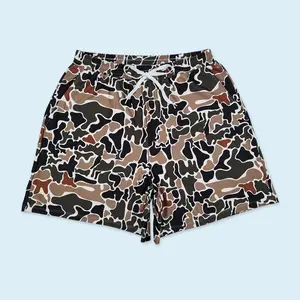 Boy camouflage print summer swim trunks camo Swimwear