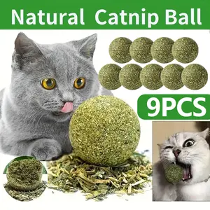 Catnip Ball for Cats, Extra Cat Energy Ball, Edible Toys, Lick Safe Healthy Kitten Chew & Teeth Cleaning Dental Toys catnip flavor cat grass treat hairball removal control snack stick hair ball oral health