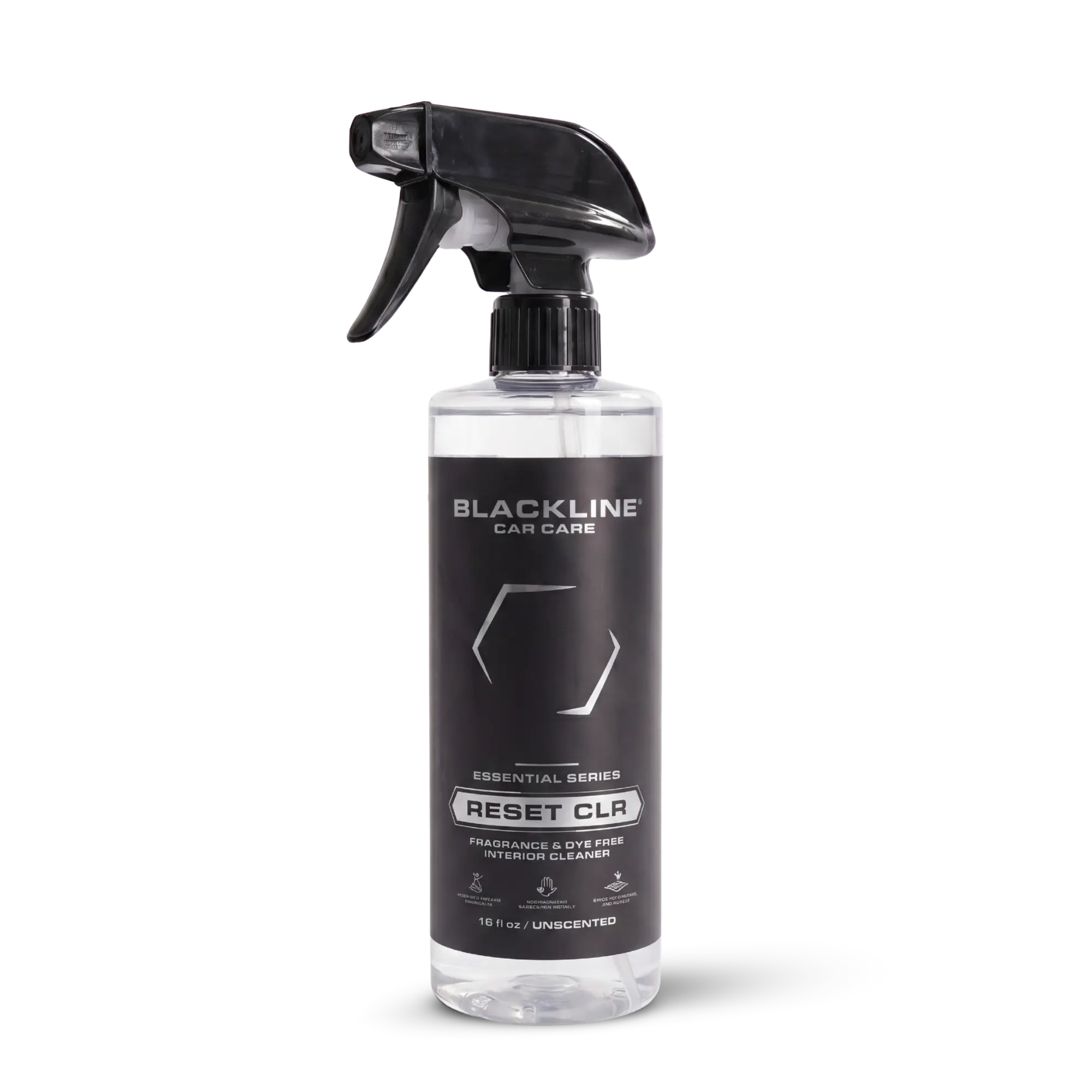 BLACKLINE Reset CLR – Fragrance-Free Interior Cleaner, Dye-Free All-Purpose Car Cleaner for Dash, Plastic & Trim Car Cleaning Agent Car Cleaning Spray Automotive Detailing Product
