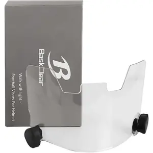 Clear Football Visor for Football Helmets, Scratch Resistant UV Block Anti-Fog Anti-Cracking, Fits Youth and Adult Football Helmets