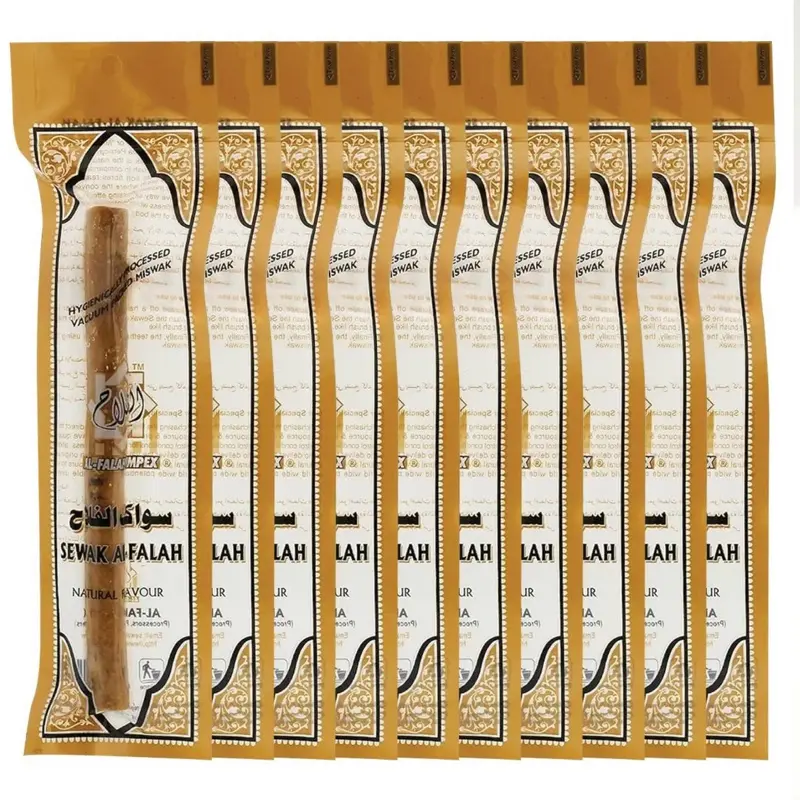 Sewak Al-Falah Miswak Natural Toothbrush Stick - 10 Count Oral Daily Comfort