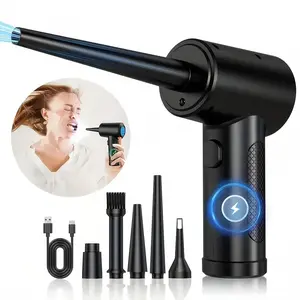Wireless Air Duster, USB Rechargeable Electric Air Blower, Multifunctional Dust Cleaner for Computer, Keyboard, Camera, Car, Home, Office and Pet Cleaning, Smartphone
