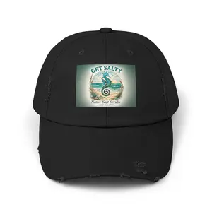 Get Salty Seahorse Distressed Cap