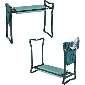 Garden Kneeler & Seat with EVA Foam Pad, Tool Pouch, Heavy-Duty Foldable Stool, Kneeling Aid for Home Gardening Supplies