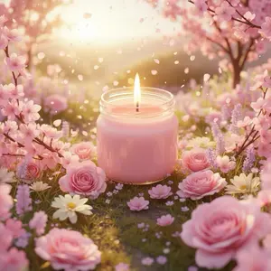 Flower bouquet 8oz Glass candle