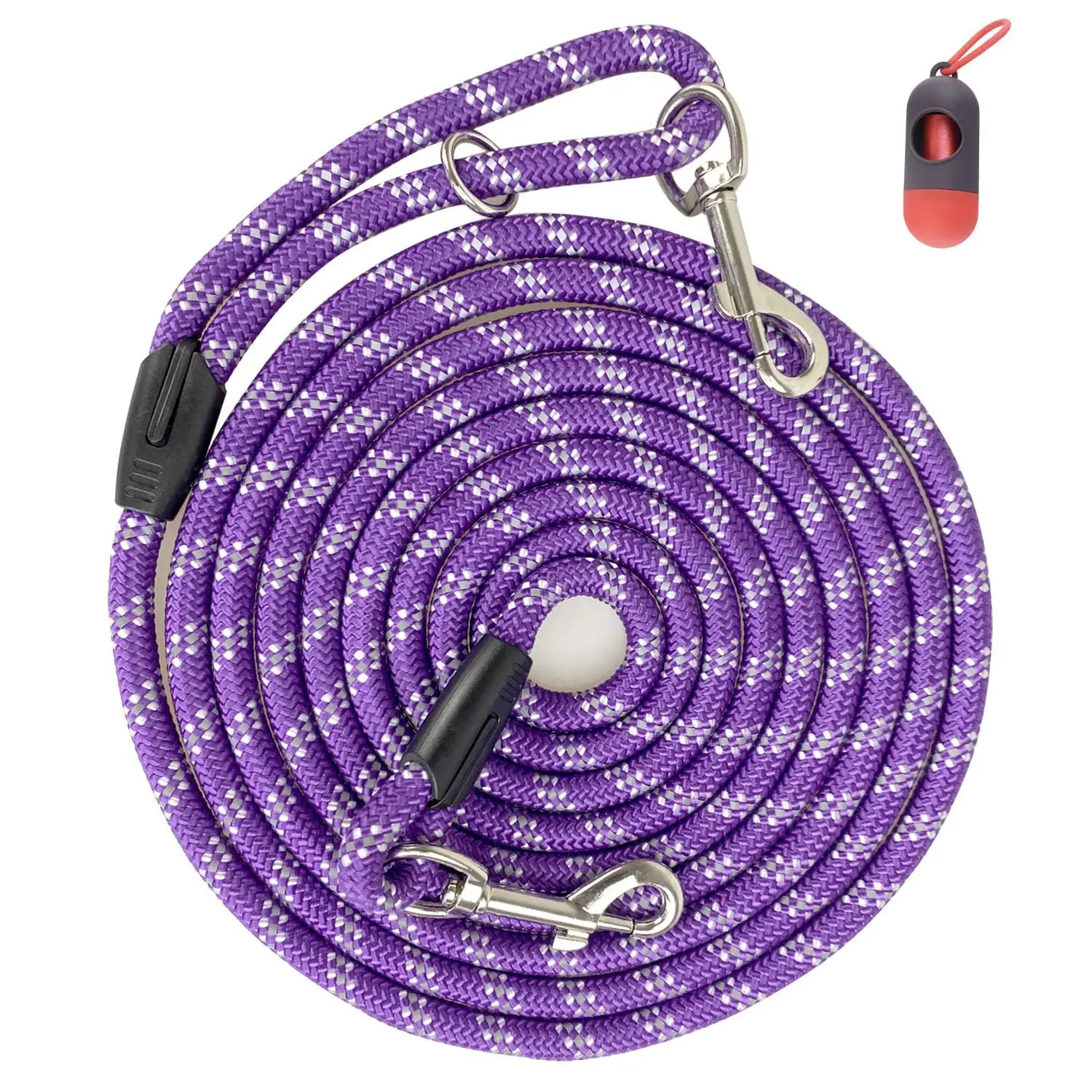 Long Rope Dog Leash for Dog Training 12FT 20FT 30FT 50FT, Reflective Threads Dog Cat Leashes Tie-Out Check Cord Recall Training Agility Lead for Large