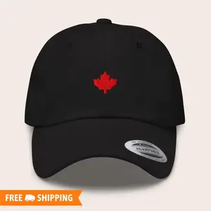Canadian Embroidered Adjustable Baseball Cap Dad Hat, Minimal Cap, Canadian Flag Hat, Canada Hat, Canada Maple Leaf Hat, Canada Hockey Fan