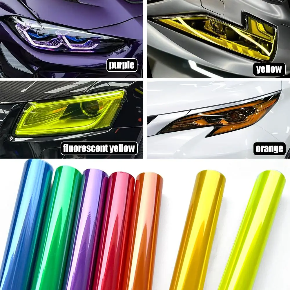 2026 New Gloss Transparent Light Black Smoke PVC Film 30X60/100/120cm Headlight Taillight Wrap Cover Film Foil Sticker Car Armored Film For your Cars