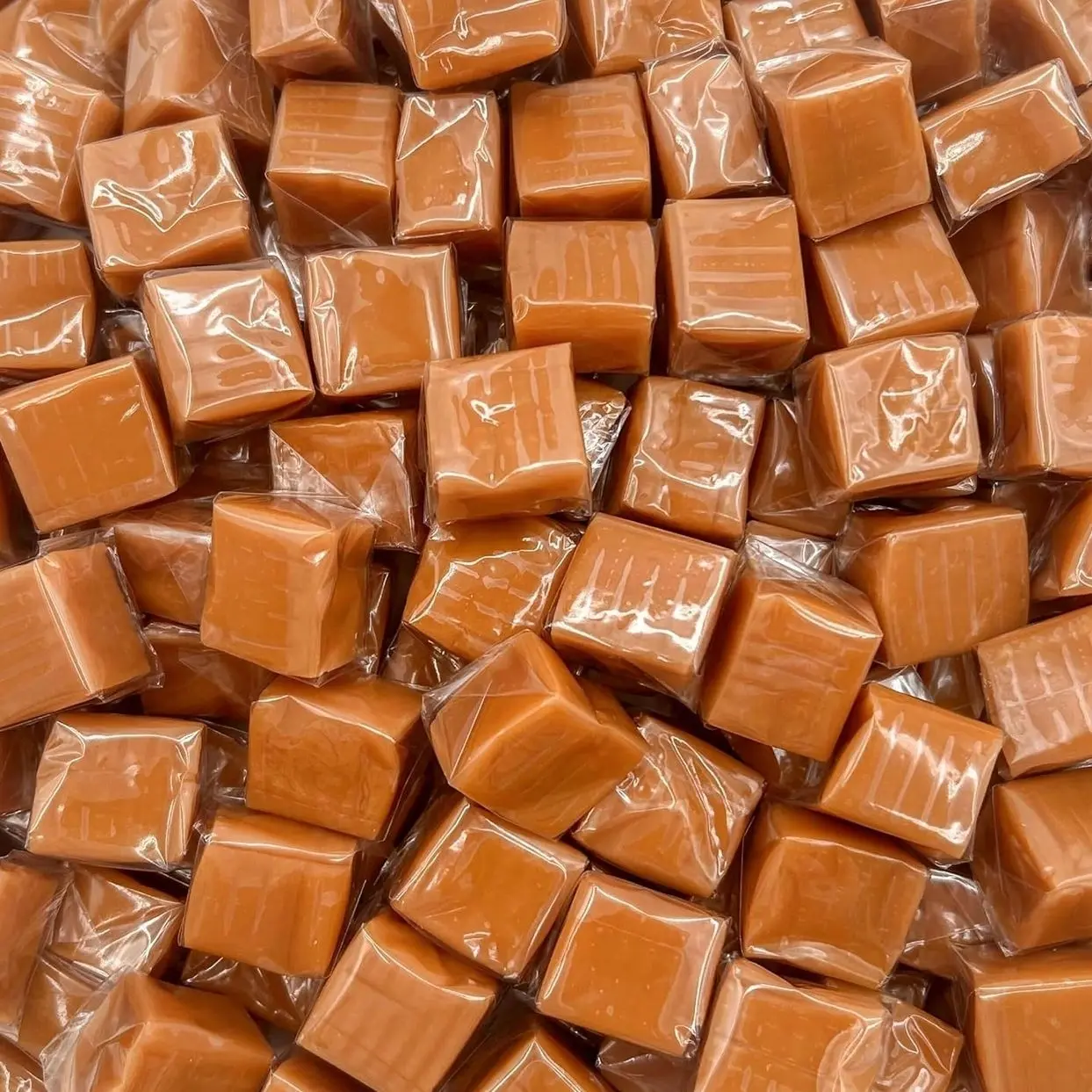 Caramel Cubes Candy | 2-Pound Bag | Individually Wrapped | Vanilla Caramel Squares | Old Fashioned Candy